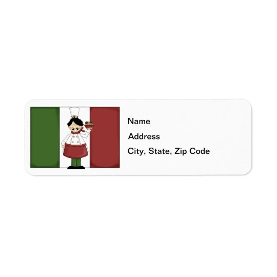 Italian Chef #3 Return Address Label