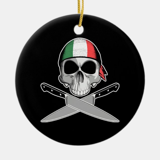 Italian Chef Ceramic Ornament (Front)