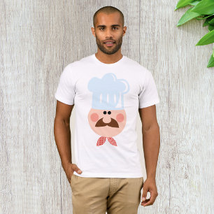 Italian Chef Face with Moustache and Hat T-Shirt
