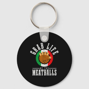 Italian Chef Grab Life By The Meat Funny Italy Ita Keychain