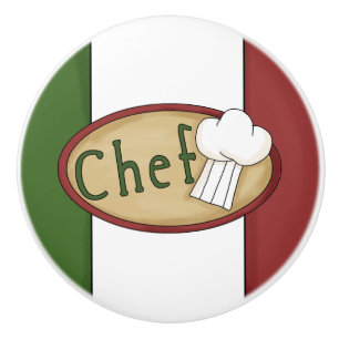 Italian Chef Hat Ceramic Knob