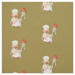 Italian Chef Spaghetti & Meatballs Fabric