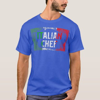 Italian Chef Vintage Flag for Cooking Lover Culina T-Shirt