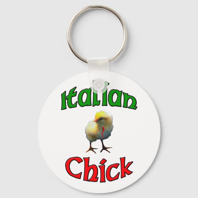 Italian Chick with Horn Keychain (Front)
