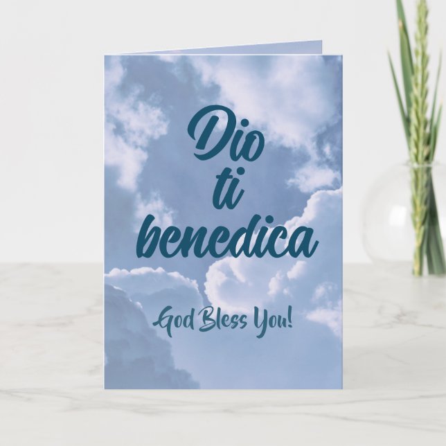 Italian Christian Birthday Card  (Front)
