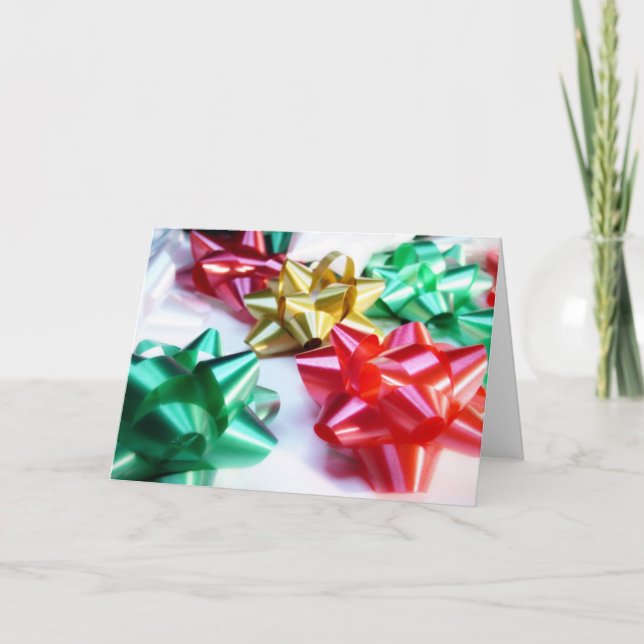 Italian Christmas bows Holiday Card (Front)