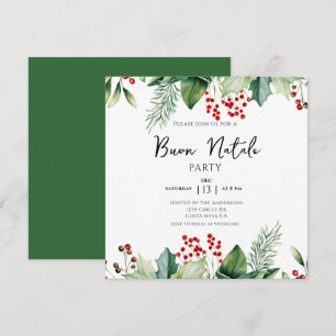 Italian Christmas Buon Natale Party Invitation