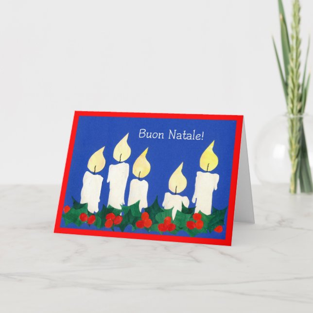 Italian Christmas Candles Card (Front)