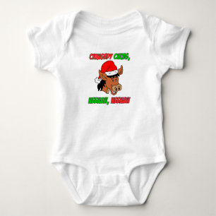 Italian Christmas Donkey Baby Bodysuit