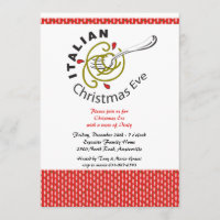 Italian Christmas Eve Dinner Invitation
