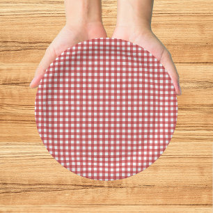 Italian Ciao Baby Red Checkered Baby Shower  Paper Plate