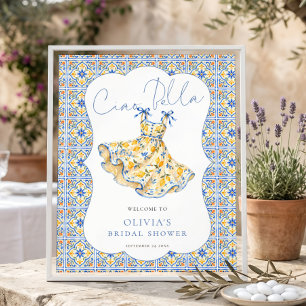Italian Ciao Bella Welcome Sign Bridal Shower