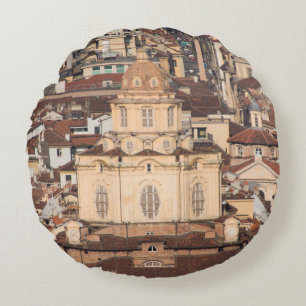 italian city roof viewancient,architecture,buildin round pillow