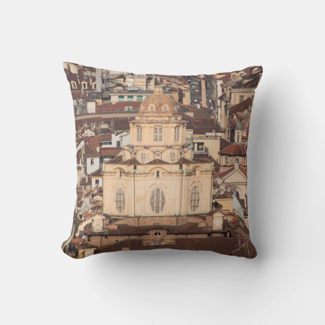 italian city roof viewancient,architecture,buildin throw pillow (Front)