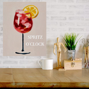 Italian Cocktail Happy Hour Vintage Retro Abstract Poster