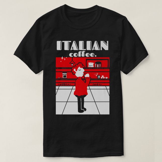 Italian Coffee Lover Espresso Mid Century Modern C T-Shirt (Design Front)