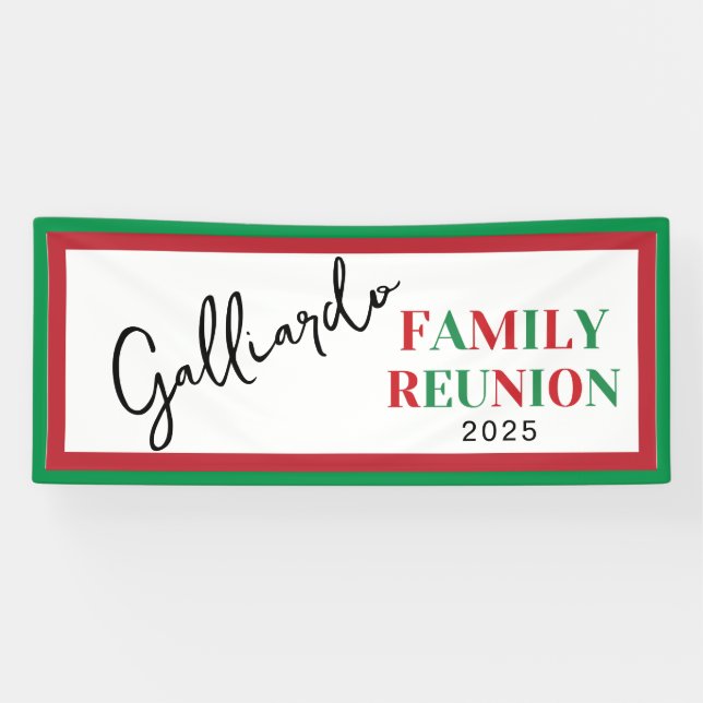 Italian Colours Family Reunion  Banner (Horizontal)