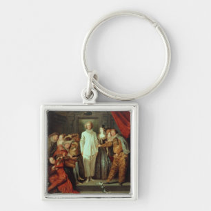 Italian Comedians, c.1720 Keychain