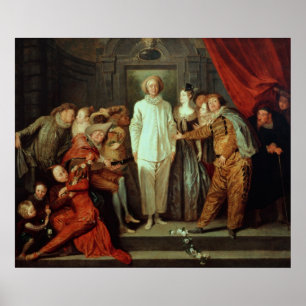 Italian Comedians, c.1720 Poster