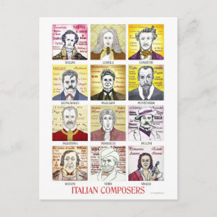 Italian Composers postcard