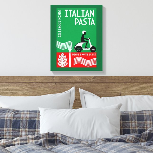 Italian Cook Canvas Print (Insitu(Bedroom))
