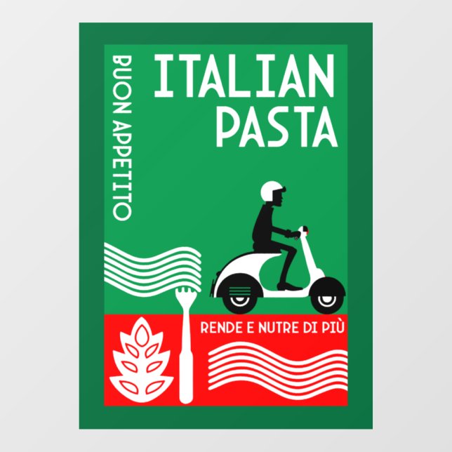 Italian Cook Window Cling (Sheet)