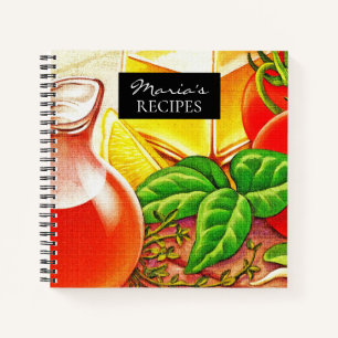 Italian Cooking Ingredients Personalised Recipes Notebook