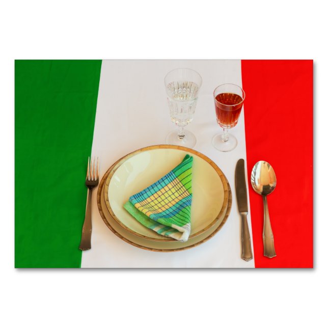 ITALIAN COOKING TABLE CARD (Front)