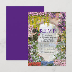 Italian country home outdoors RSVP card