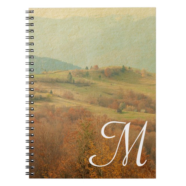 Italian Country Side Monogram Initial Note Book (Front)
