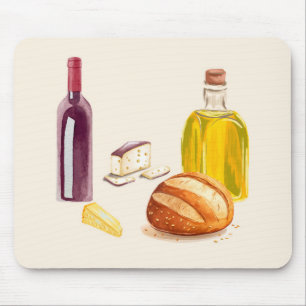 Italian Countryside Foodie Mouse Pad