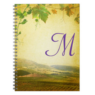 Italian Countryside Monogram Initial Note Book