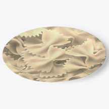 Italian cuisine farfalle pasta paper dinner plates