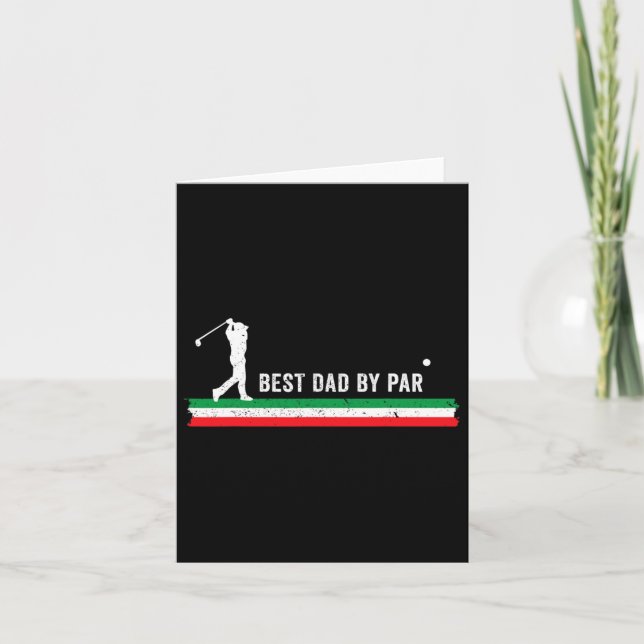 Italian Dad Golfing Father Italy Flag Golf Fan Uni Card (Front)