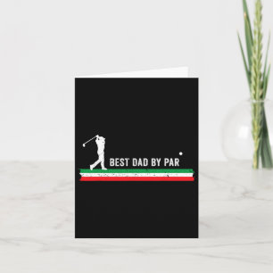 Italian Dad Golfing Father Italy Flag Golf Fan Uni Card