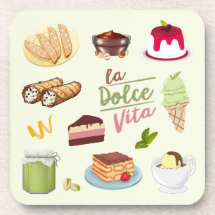 Italian Desserts Sweets Coaster