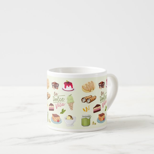 Italian Desserts Sweets Espresso Cup (Front Right)