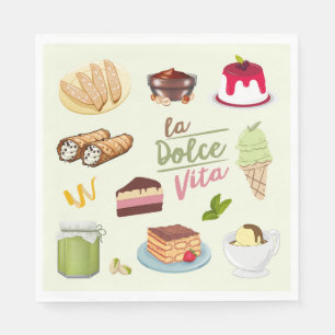 Italian Desserts Sweets Napkin
