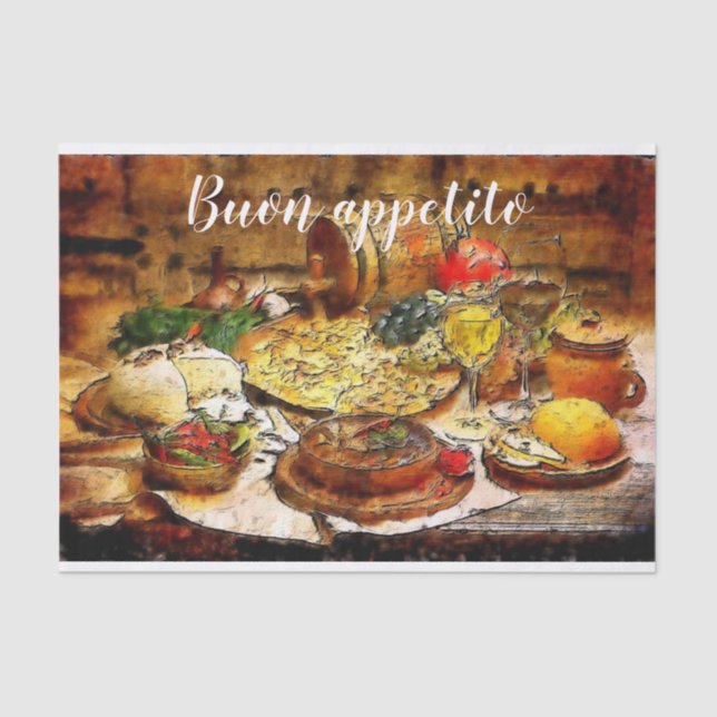 Italian Dinner Gift Tissue Paper (Front)