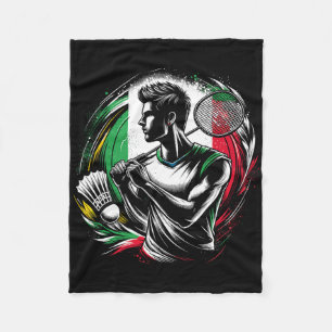 Italian Dminton Player Sportsman Athlete Coach  Fleece Blanket