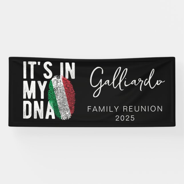 Italian DNA Family Reunion  Banner (Horizontal)