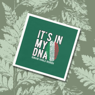 Italian DNA Family Reunion Invitation Napkin