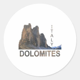 Italian Dolomites Hiking The Alps Classic Round Sticker