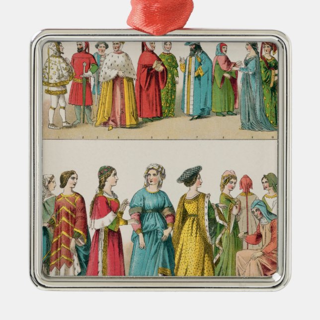 Italian Dress Metal Ornament (Front)