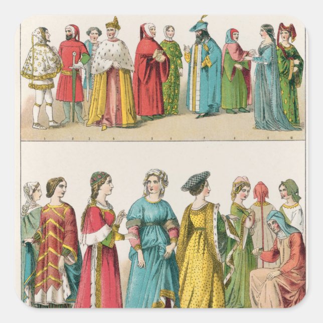 Italian Dress Square Sticker (Front)
