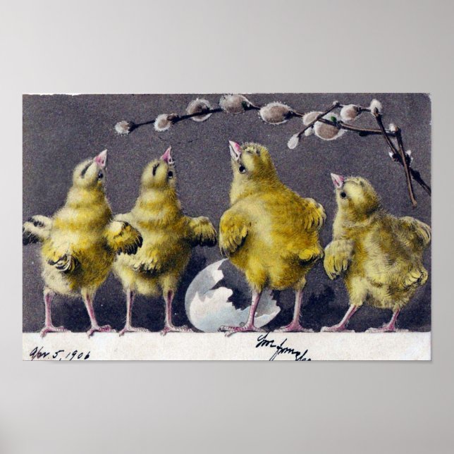 Italian Easter Vintage Postcard from 1906 Poster (Front)