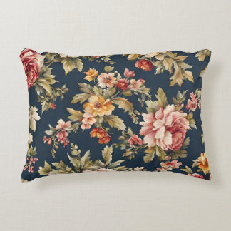 Italian Exquisite Beautiful Floral Pattern Accent Pillow
