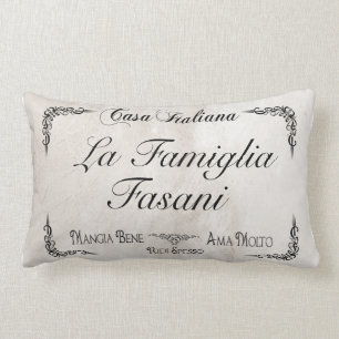 Italian Family Pillow to Personalize Throw Pillow