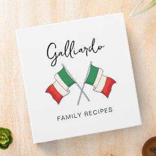 Italian Family Recipe Cook Book Binder