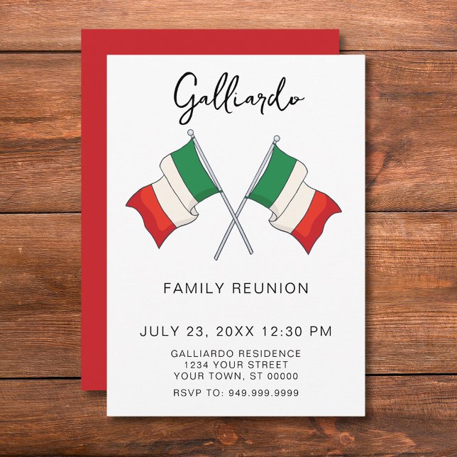 Italian Family Reunion Party Invitation (Creator Uploaded)